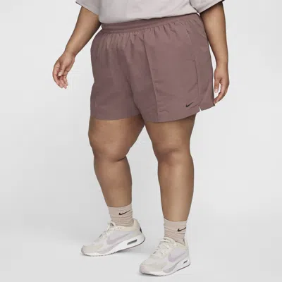 Nike Women's  Sportswear Everything Wovens Mid-rise 5" Shorts (plus Size) In Purple