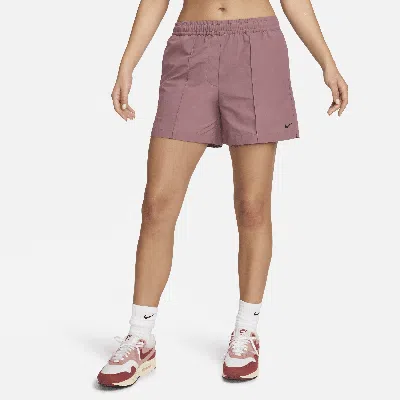 Nike Sportswear Everything Wovens Water Repellent Mid Rise 5-inch Shorts In Smokey Mauve/ Black