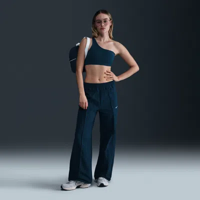 Nike Women's  Sportswear Everything Wovens Mid-rise Open-hem Pants In Blue