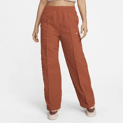 Nike Women's  Sportswear Everything Wovens Mid-rise Open-hem Pants In Orange