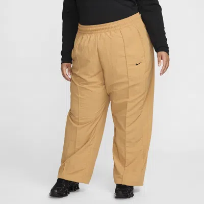Nike Women's  Sportswear Everything Wovens Mid-rise Open-hem Pants (plus Size) In Brown