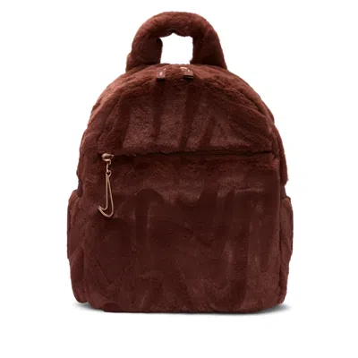 Nike Women's  Sportswear Futura Faux Fur Mini Backpack (6l) In Brown