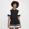Nike Kids' Sportswear Quarter Zip Tennis Crop Pullover In Black
