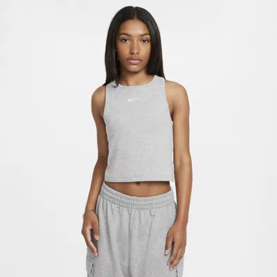 Nike Kids' Women's  Sportswear Girls' Ribbed Tank Top In Dark Grey Heather