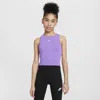 Nike Women's  Sportswear Girls' Ribbed Tank Top In Purple