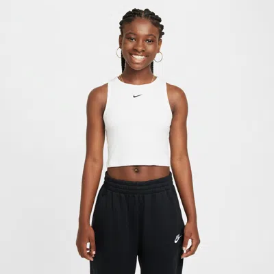 Nike Kids' Women's  Sportswear Girls' Ribbed Tank Top In White