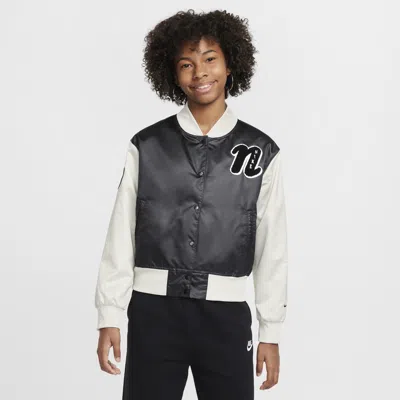 Nike Kids' Women's  Sportswear Girls' Varsity Jacket In Brown/black