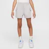 Nike Kids' Women's  Sportswear Girls' Woven Cargo Shorts In College Grey/white