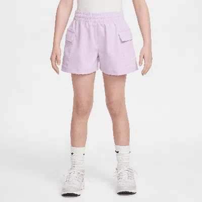 Nike Women's  Sportswear Girls' Woven Cargo Shorts In Purple
