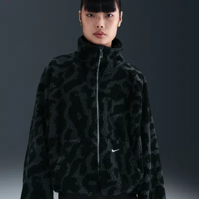 Nike Women's  Sportswear High-pile Fleece Jacket In Black