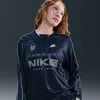 Nike Women's  Sportswear Long-sleeve Jersey Top In Blue