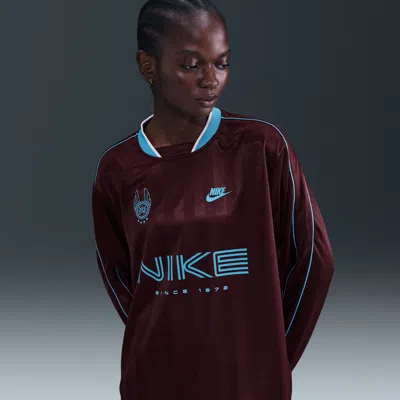 Nike Women's  Sportswear Long-sleeve Jersey Top In Red