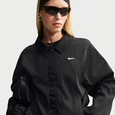 Nike Women's  Sportswear Loose Coaches Jacket In Black