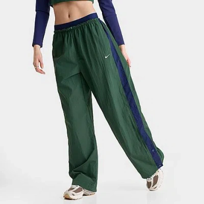 Nike Women's Sportswear Loose High-waisted Street Parachute Pants In Green