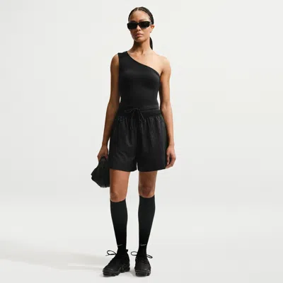 Nike Women's  Sportswear Loose High-waisted Lightweight Ripstop Shorts In Black