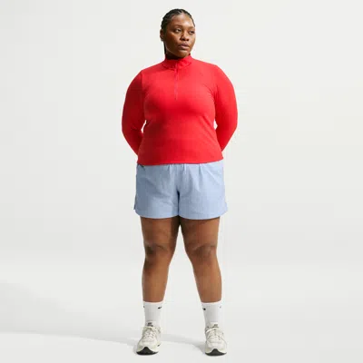 Nike Women's  Sportswear Loose High-waisted Lightweight Ripstop Shorts (plus Size) In Blue