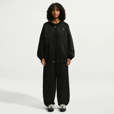 Nike Women's  Sportswear Loose High-waisted Track Pants In Black
