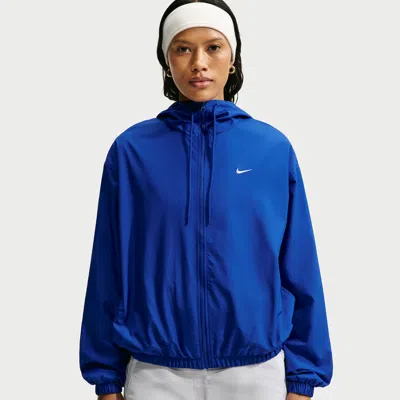 Nike Women's  Sportswear Loose Hooded Uv Jacket In Blue