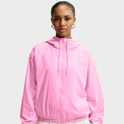 Nike Women's  Sportswear Loose Hooded Uv Jacket In Pink