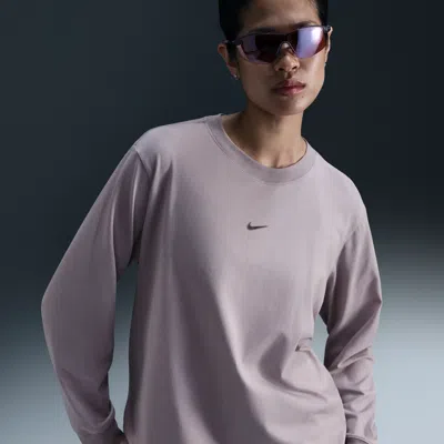 Nike Women's  Sportswear Loose Long-sleeve T-shirt In Grey