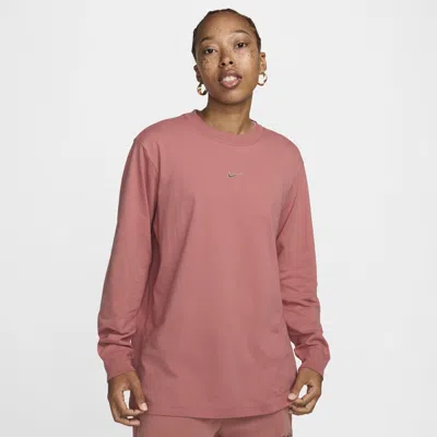 Nike Women's  Sportswear Loose Long-sleeve T-shirt In Pink