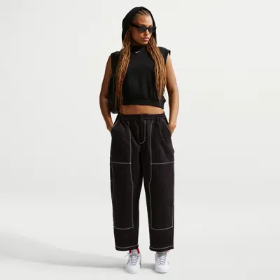 Nike Women's  Sportswear Loose Low-rise Carpenter Pants In Black