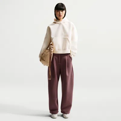 Nike Women's  Sportswear Loose Mid-rise Fleece Trousers In Pink