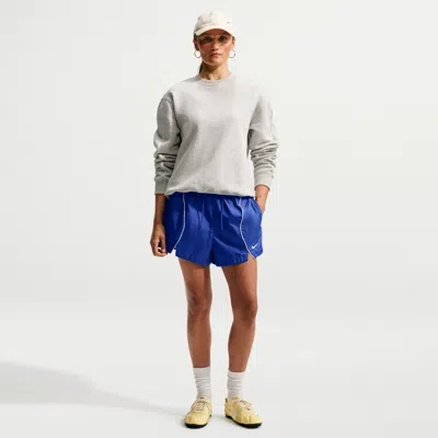Nike Women's  Sportswear Loose Mid-rise Repel Woven Shorts In Blue