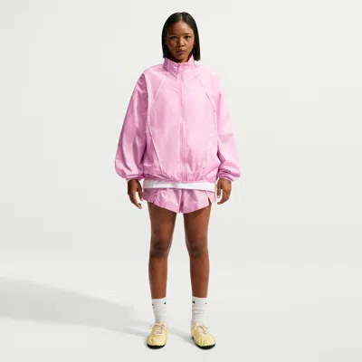 Nike Women's  Sportswear Loose Mid-rise Repel Woven Shorts In Pink