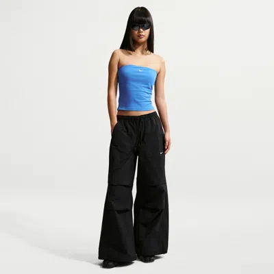 Nike Women's  Sportswear Loose Mid-rise Structured Pants In Black