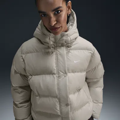 Nike Women's  Sportswear Metro Puffer Therma-fit Loose Hooded Jacket In Brown