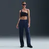 Nike Women's  Sportswear Mid-rise Loose Jacquard Striped Track Pants In Blue
