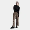 Nike Women's  Sportswear Mid-rise Oversized Open-hem French Terry Pants In Mink Brown/heather 