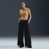 Nike Sportswear Wide Leg Track Pants In Black