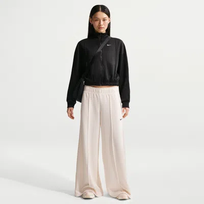 Nike Women's  Sportswear Mid-rise Wide-leg Track Pants In White