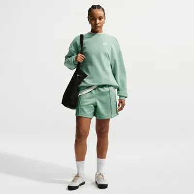 Nike Women's  Sportswear Mid-rise Poly-knit Track Shorts In Green