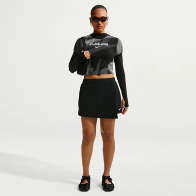 Nike Women's  Sportswear Mid-rise Skort In Black