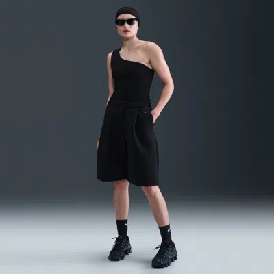Nike Women's  Sportswear Modern Fleece Mid-rise Loose Shorts In Black