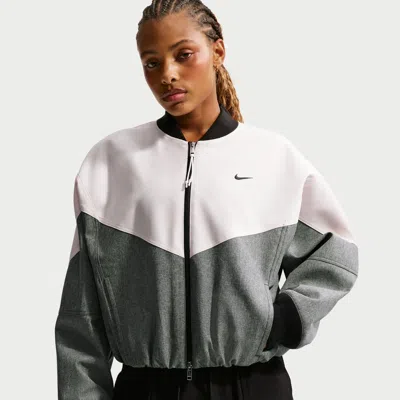 Nike Women's  Sportswear Oversized Bomber Jacket In Green