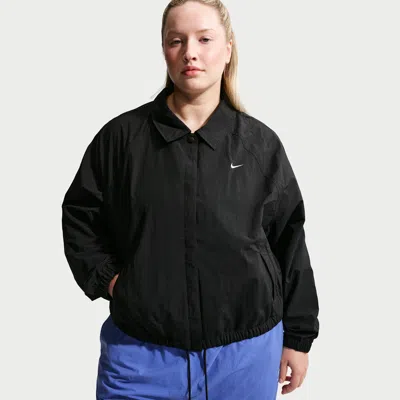 Nike Women's  Sportswear Oversized Coaches Jacket (plus Size) In Black