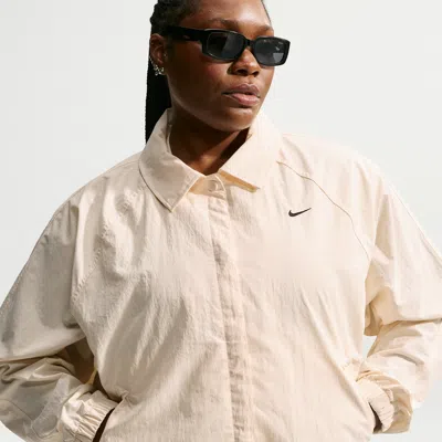 Nike Women's  Sportswear Oversized Coaches Jacket (plus Size) In Neutral