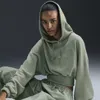 Nike Women's  Sportswear Oversized Cropped French Terry Pullover Hoodie In Green