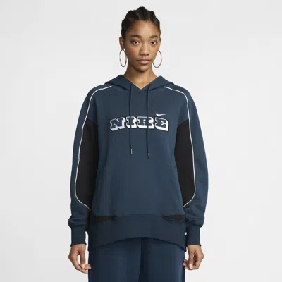 Nike Women's  Sportswear Oversized Fleece Pullover Hoodie In Blue