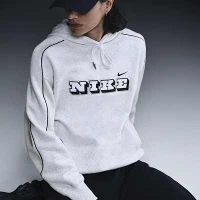 Nike Women's  Sportswear Oversized Fleece Pullover Hoodie In Brown