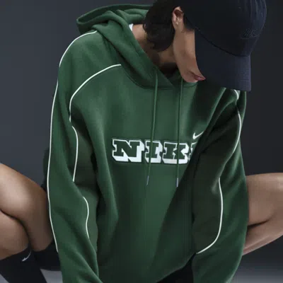 Nike Women's  Sportswear Oversized Fleece Pullover Hoodie In Green