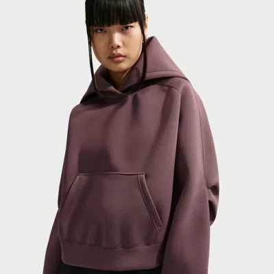 Nike Women's  Sportswear Oversized Fleece Pullover Hoodie In Burgundy