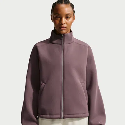 Nike Women's  Sportswear Oversized Fleece Track Jacket In Purple