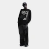 Nike Women's Sportswear Oversized French Terry Crewneck Sweatshirt In Black/sail