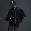 Nike Women's  Sportswear Oversized Full-zip French Terry Hoodie In Black