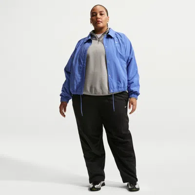 Nike Women's  Sportswear Oversized High-waisted Woven Pants (plus Size) In Blue